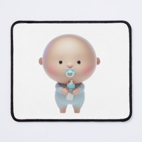 Item preview, PACI Baby 3D Character Art – Cute Pacifier Toddler Illustration designed and sold by HNstory.