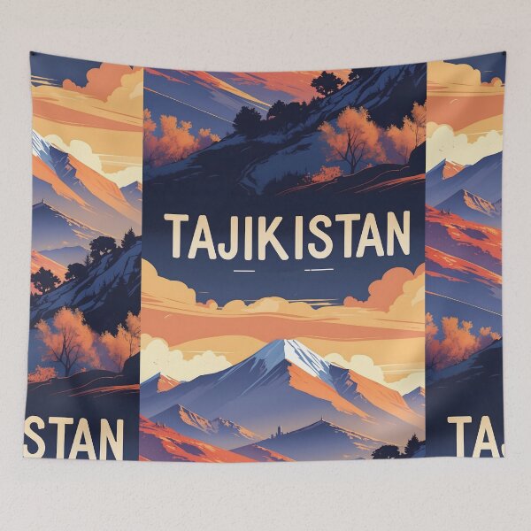 Item preview, Tajikistan Retro Vintage Travel Design designed and sold by TravelersGems.