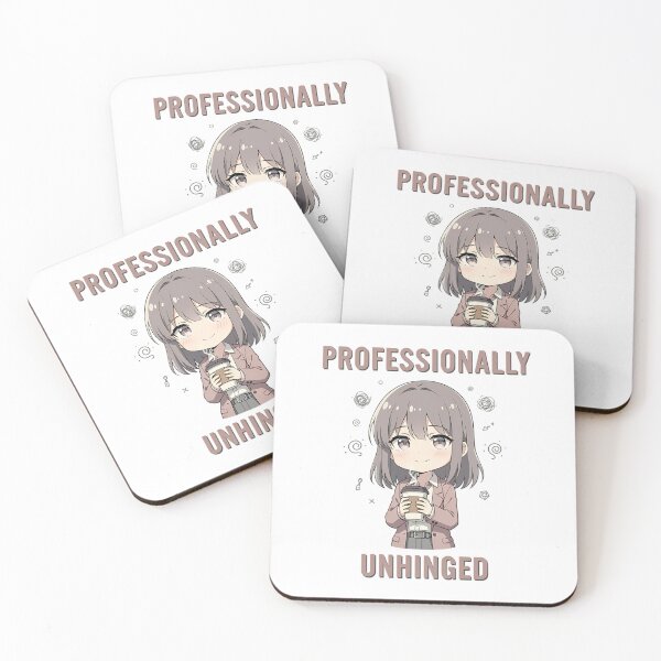 Item preview, Professionally Unhinged Lo-Fi Anime Chaotic Energy Typography designed and sold by GiftsForge.