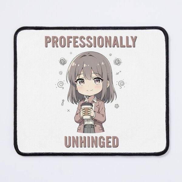 Item preview, Professionally Unhinged Lo-Fi Anime Chaotic Energy Typography designed and sold by GiftsForge.