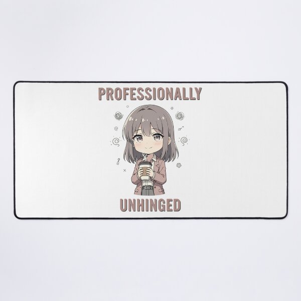 Item preview, Professionally Unhinged Lo-Fi Anime Chaotic Energy Typography designed and sold by GiftsForge.