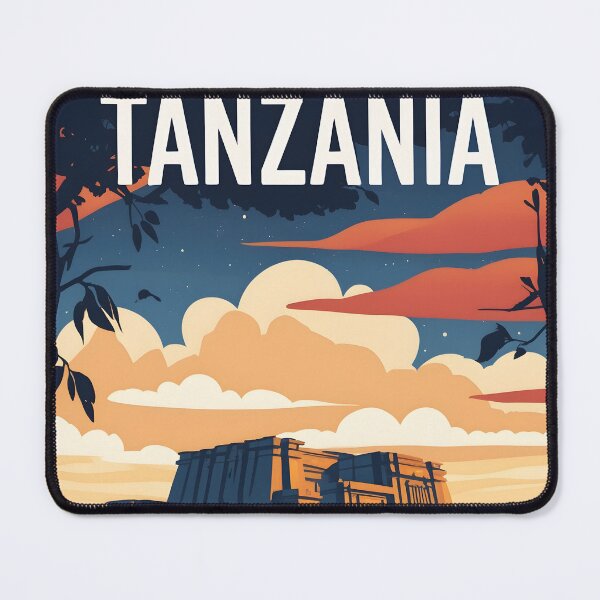 Item preview, Tanzania Retro Vintage Travel Design designed and sold by TravelersGems.
