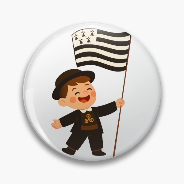 Item preview, Happy Breton boy with flag of Brittany designed and sold by 1enchik.