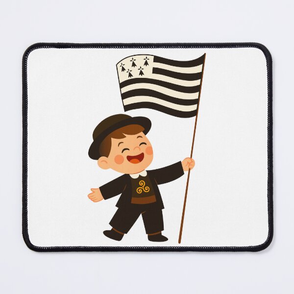 Item preview, Happy Breton boy with flag of Brittany designed and sold by 1enchik.