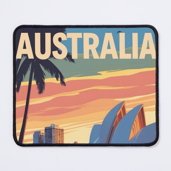 Item preview, Australia Retro Vintage Travel Design designed and sold by TravelersGems.