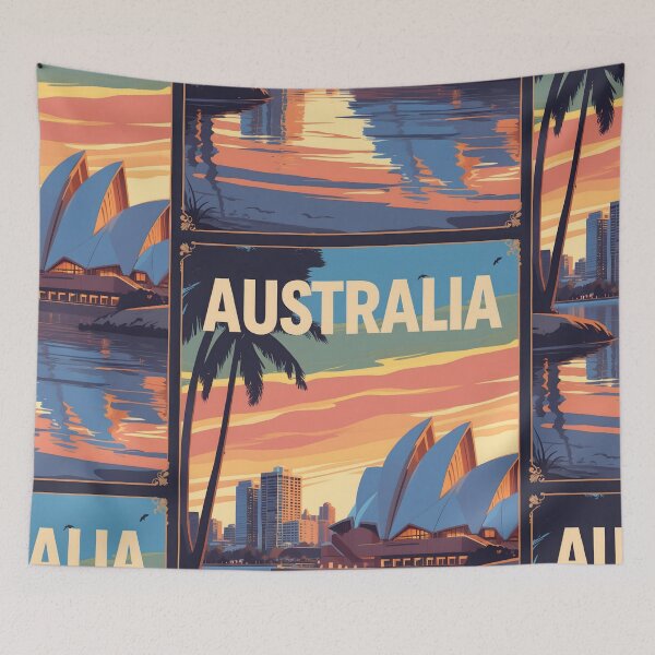 Item preview, Australia Retro Vintage Travel Design designed and sold by TravelersGems.