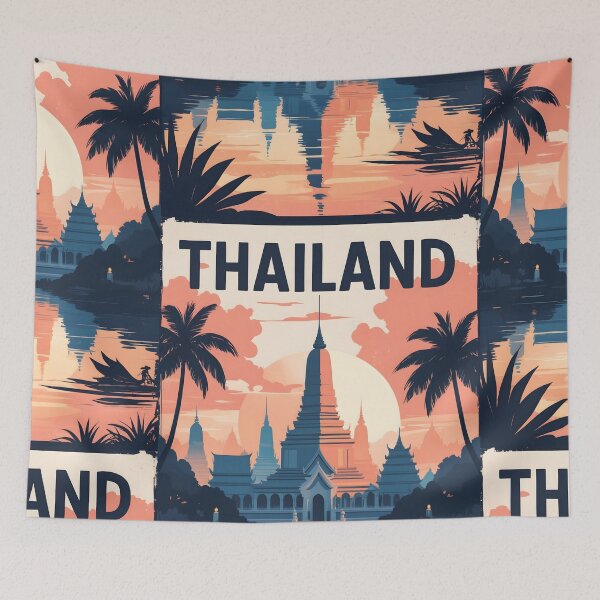 Item preview, Thailand Retro Vintage Travel Design designed and sold by TravelersGems.