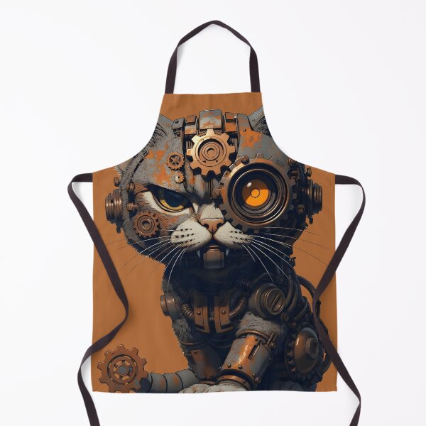 Item preview, Cute Steampunk Tabby Kitten with Clockwork Gear designed and sold by Rostislav Bouda.
