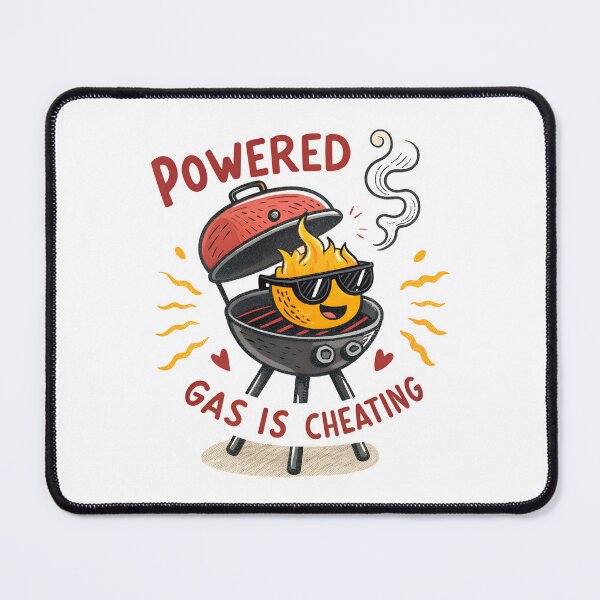 Item preview, Powered by Charcoal – Funny BBQ Grill Cartoon | Anti-Gas Grilling Design designed and sold by VividOrganica.