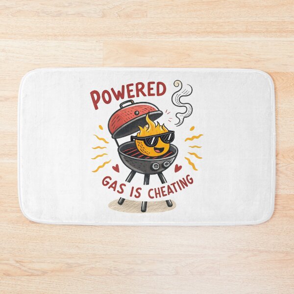 Item preview, Powered by Charcoal – Funny BBQ Grill Cartoon | Anti-Gas Grilling Design designed and sold by VividOrganica.