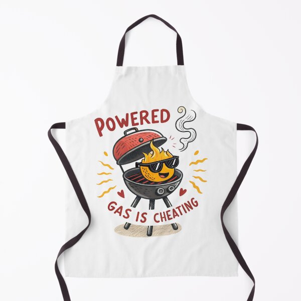 Item preview, Powered by Charcoal – Funny BBQ Grill Cartoon | Anti-Gas Grilling Design designed and sold by VividOrganica.