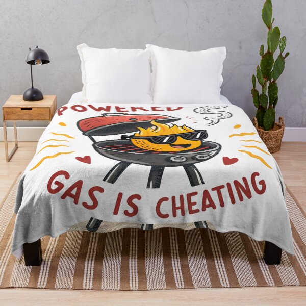 Item preview, Powered by Charcoal – Funny BBQ Grill Cartoon | Anti-Gas Grilling Design designed and sold by VividOrganica.