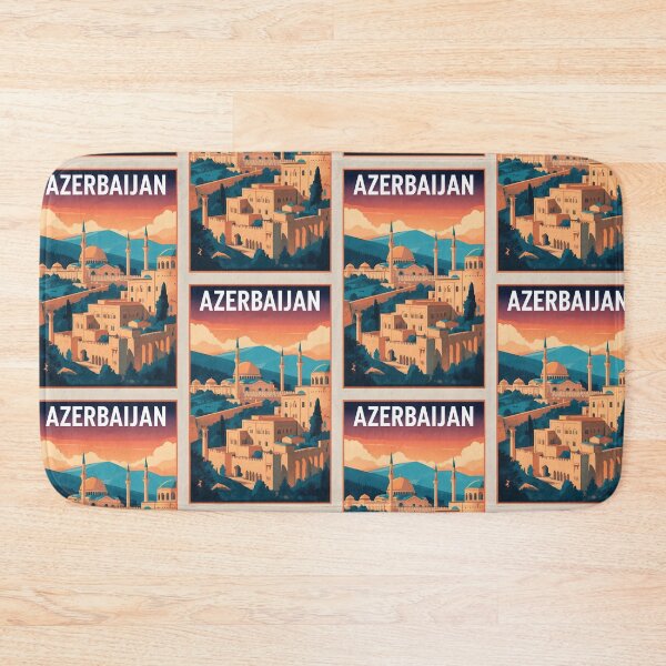 Item preview, Azerbaijan Retro Vintage Travel Design designed and sold by TravelersGems.