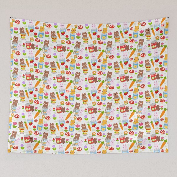 Item preview, Kawaii Canned Food Seamless  designed and sold by KJackArtwork.