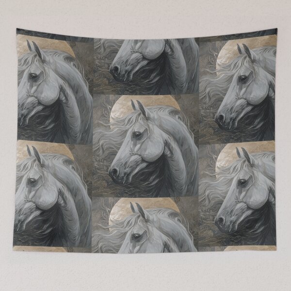 Item preview, Painting of a gray horse designed and sold by MendaciousMina.