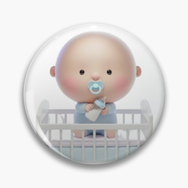 Item preview, PACI Baby 3D Character Art – Cute Pacifier Toddler Illustration designed and sold by HNstory.