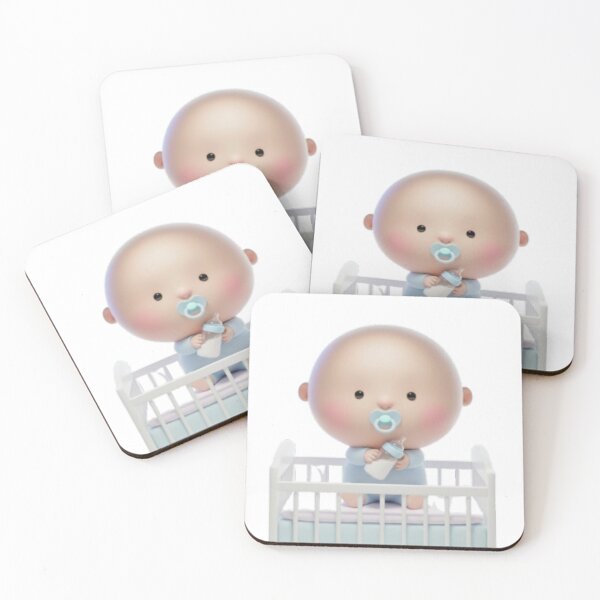 Item preview, PACI Baby 3D Character Art – Cute Pacifier Toddler Illustration designed and sold by HNstory.