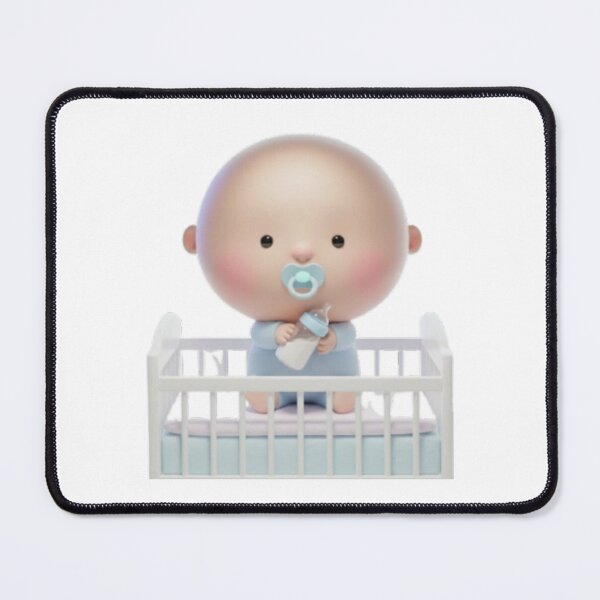 Item preview, PACI Baby 3D Character Art – Cute Pacifier Toddler Illustration designed and sold by HNstory.