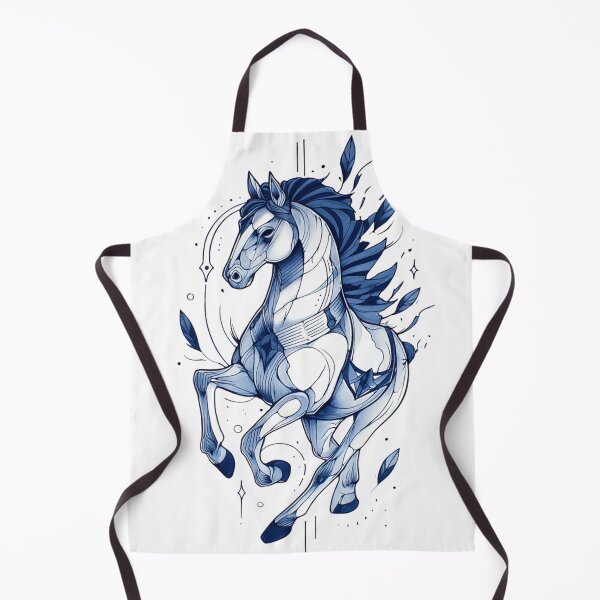 Item preview, Blue drawing of a horse designed and sold by MendaciousMina.