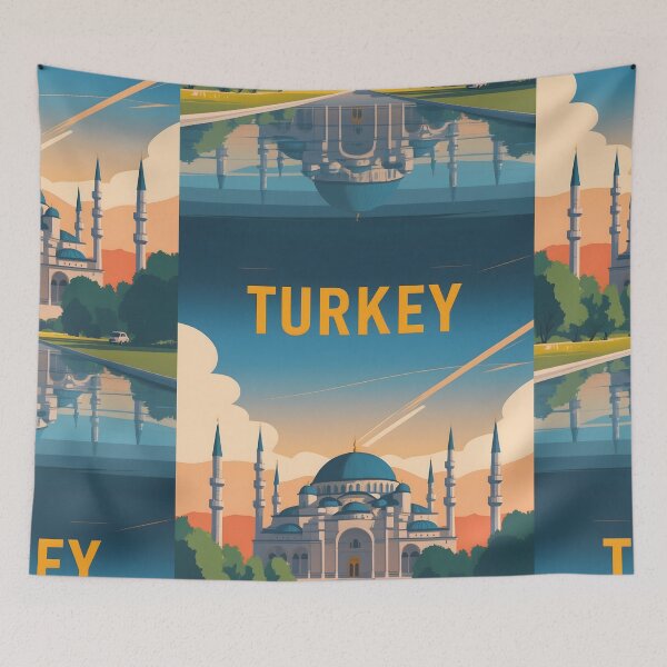 Item preview, Turkey Retro Vintage Travel Design designed and sold by TravelersGems.