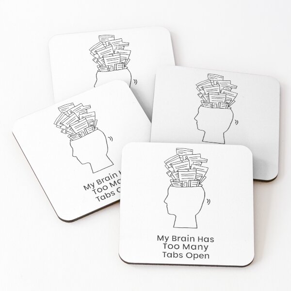 Item preview, My Brain Too Many Tabs - Open ADHD Mind - Neurodiversity Art designed and sold by YvkafromPoland.