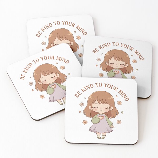 Item preview,  Be Kind To Your Mind Lo-Fi Anime Mental Health Typography Art designed and sold by GiftsForge.