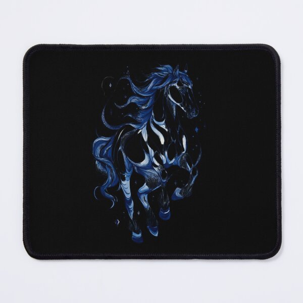 Item preview, Blue drawing of a horse designed and sold by MendaciousMina.