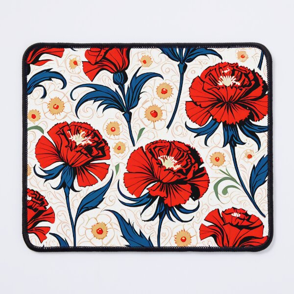 Item preview, Red Carnations with Timeless Floral Charm. designed and sold by MissYouONLY.