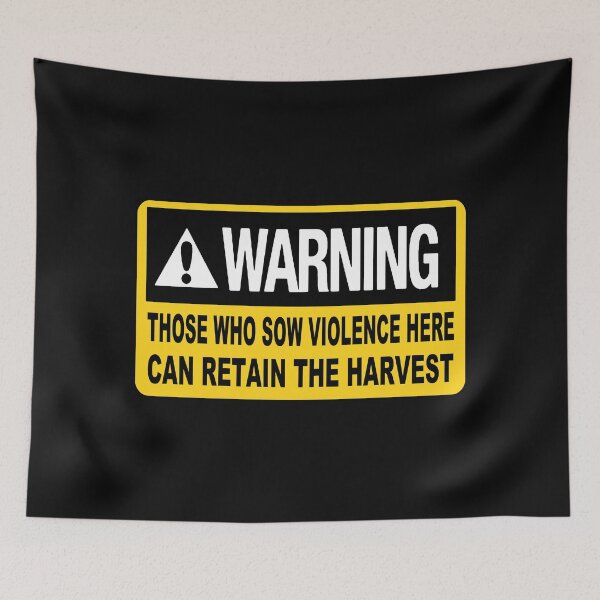 Item preview, Who Sow Violence Here;  designed and sold by StickerApe.