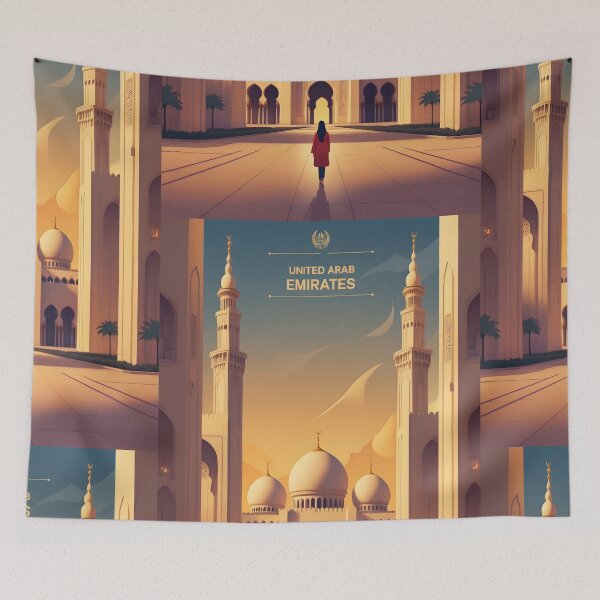 Item preview, United Arab Emirates Retro Vintage Travel Design designed and sold by TravelersGems.