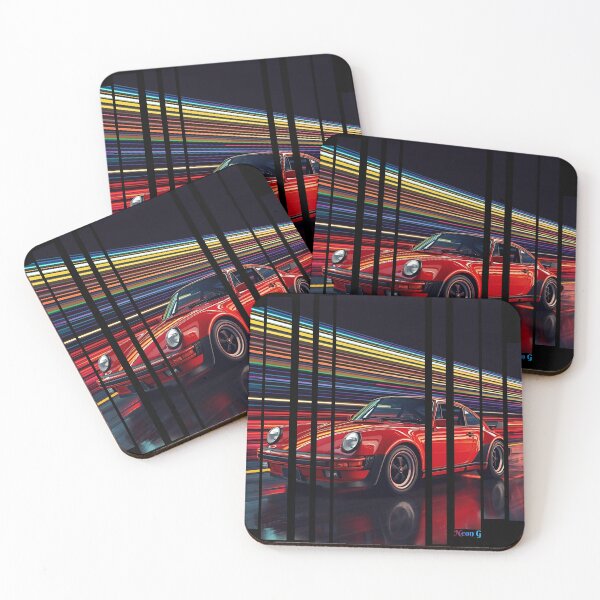 Item preview, Porsch 911 Turbo S inspired Design Vintage racing poster style, dynamic motion lines 2 designed and sold by Neon G.