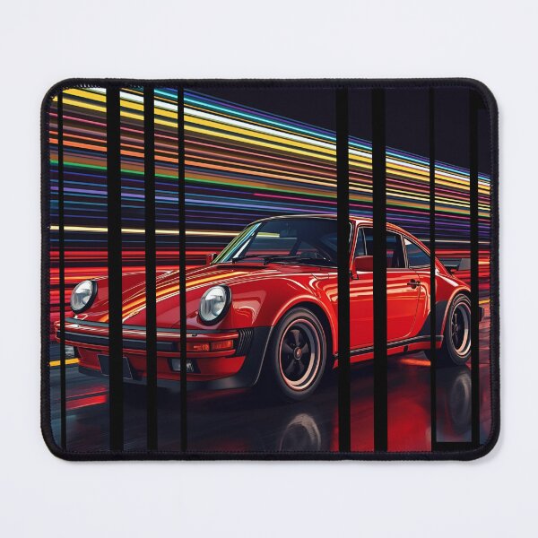 Item preview, Porsch 911 Turbo S inspired Design Vintage racing poster style, dynamic motion lines 2 designed and sold by Neon G.