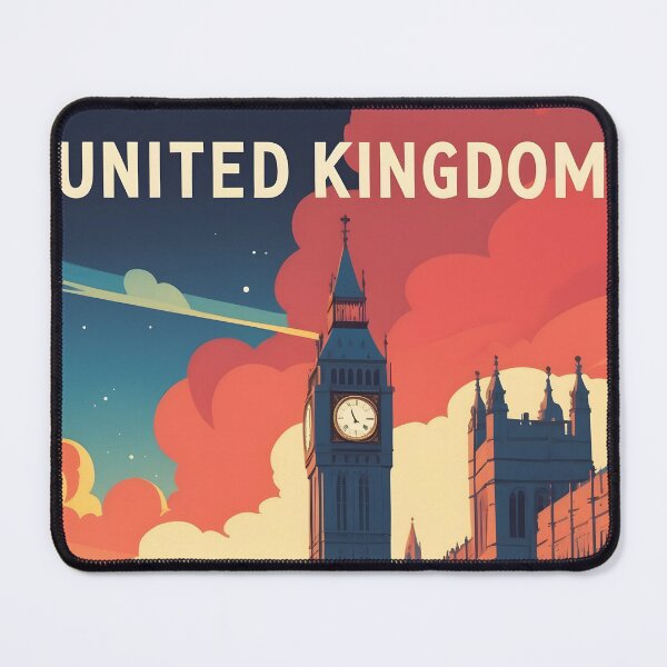 Item preview, United Kingdom Retro Vintage Travel Design designed and sold by TravelersGems.