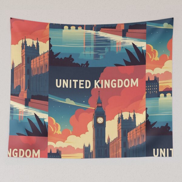 Item preview, United Kingdom Retro Vintage Travel Design designed and sold by TravelersGems.