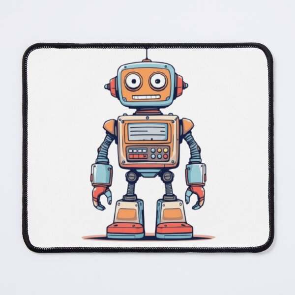 Item preview, Smiling Retro Robot – 1980s Vintage Cartoon Style designed and sold by Colorfulsigns.