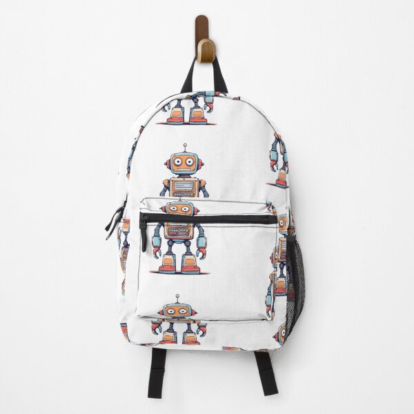 Item preview, Smiling Retro Robot – 1980s Vintage Cartoon Style designed and sold by Colorfulsigns.