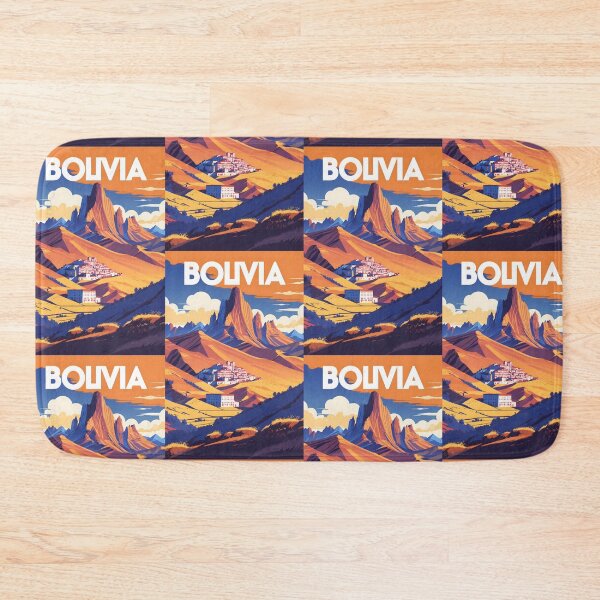 Item preview, Bolivia Retro Vintage Travel Design designed and sold by TravelersGems.