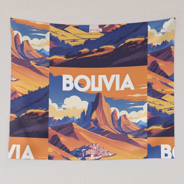 Item preview, Bolivia Retro Vintage Travel Design designed and sold by TravelersGems.