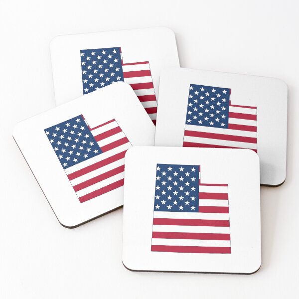 Item preview, Utah Stars & Stripes State Silhouette – Distressed Americana designed and sold by Paper Drip.