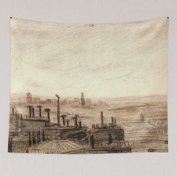 Item preview, Vincent Van Gogh - View Of Paris, With The Hôtel De Ville And The Tour-saint-jacques designed and sold by st1art.