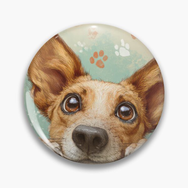 Item preview, Carolina Dog Peeking over Wall 01 designed and sold by Elisabeth Lucas.