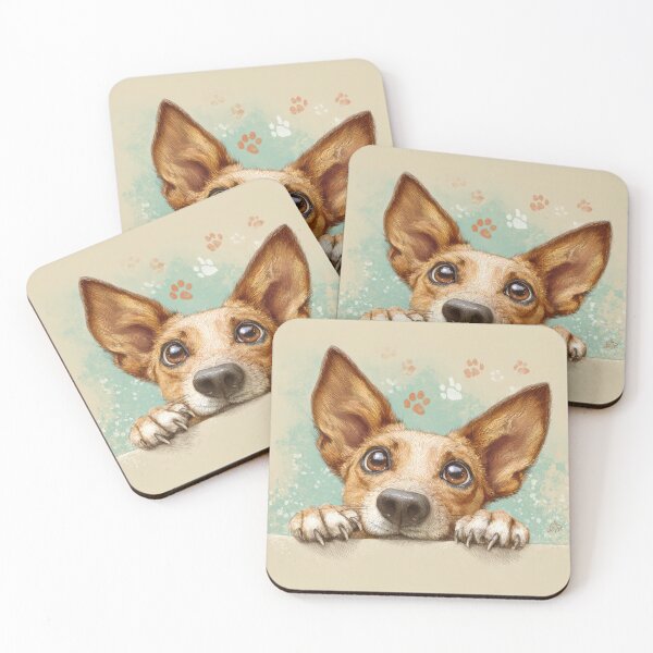 Item preview, Carolina Dog Peeking over Wall 01 designed and sold by Elisabeth Lucas.
