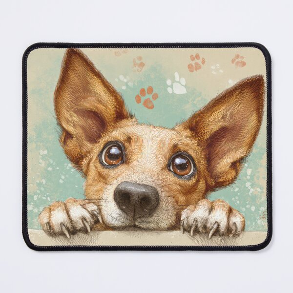 Item preview, Carolina Dog Peeking over Wall 01 designed and sold by Elisabeth Lucas.