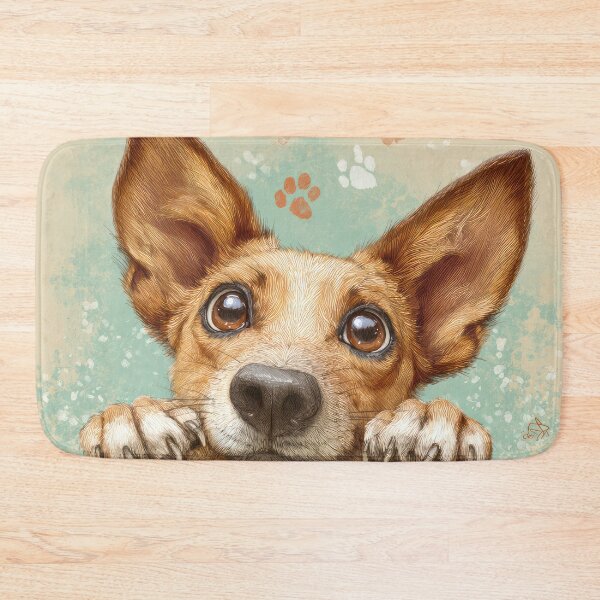 Item preview, Carolina Dog Peeking over Wall 01 designed and sold by Elisabeth Lucas.