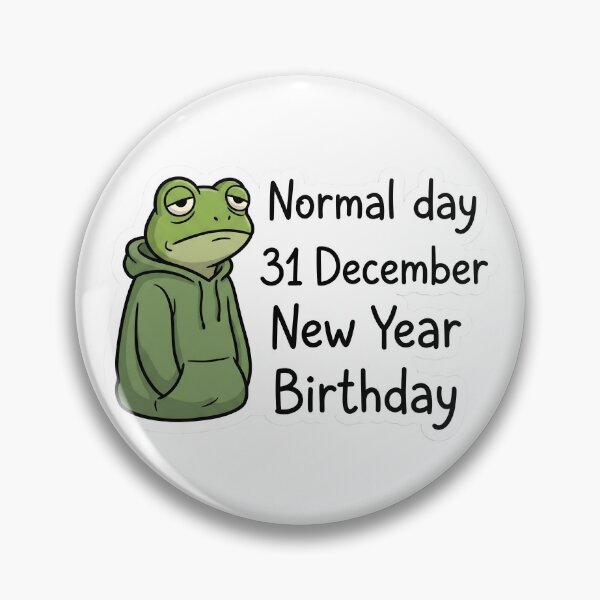 Item preview, Normal Day 31 December New Year Birthday Frog designed and sold by MukuMint.