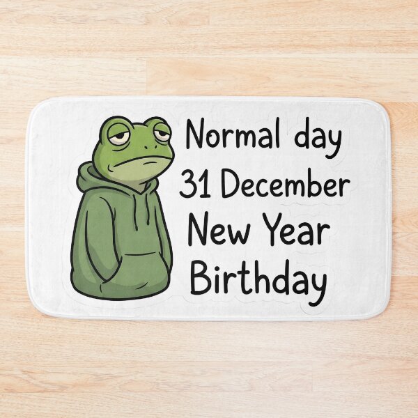 Item preview, Normal Day 31 December New Year Birthday Frog designed and sold by MukuMint.