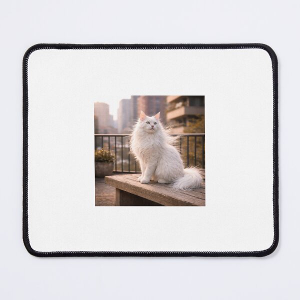 Item preview,  Urban Quiet – White Maine Coon in the Wind designed and sold by LovelyCatGalaxy.