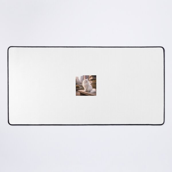 Item preview, Urban Quiet – White Maine Coon in the Wind designed and sold by LovelyCatGalaxy.