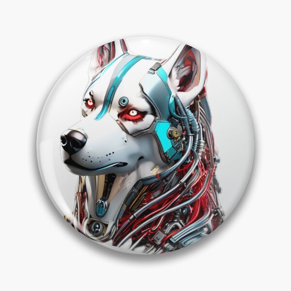 Item preview, Cybernetic Siberian Husky – Futuristic Robotic Animal Art designed and sold by Naturalite19.