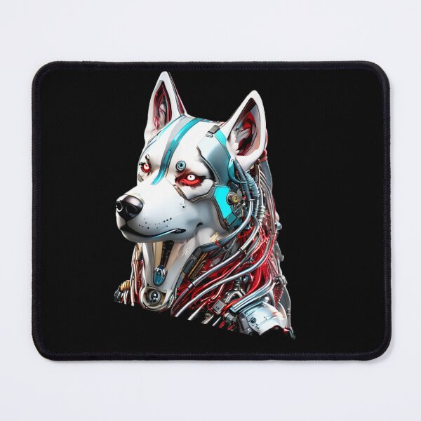Item preview, Cybernetic Siberian Husky – Futuristic Robotic Animal Art designed and sold by Naturalite19.